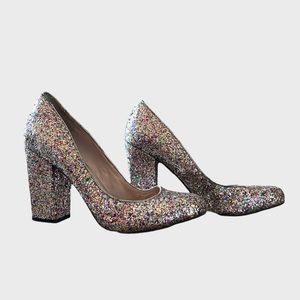 Vince Camuto glitter slip on heel